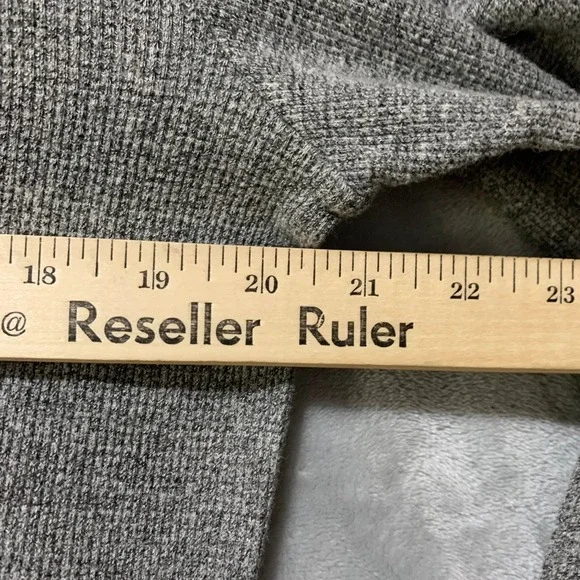 Ecko Unltd Hoodie Mens Gray Large Cotton Blend Pullover Thermal Button Logo - Picture 11 of 12